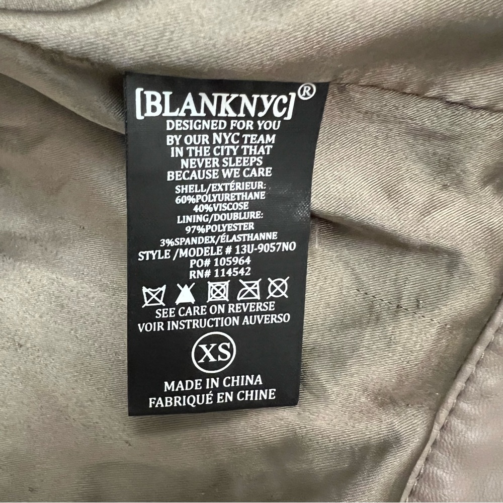 BLANK NYC Faux Leather Moto Jacket-Tan Brown - Picture 14 of 15